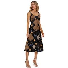 Women s Sleeveless Corset Midi Dress 