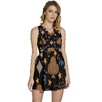 Seamless Pattern Repeat Repetition Sleeveless High Waist Mini Dress