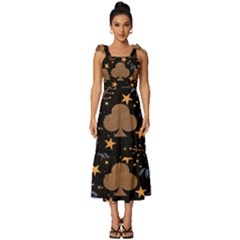Tie-Strap Tiered Midi Chiffon Dress 