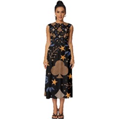 Sleeveless Round Neck Midi Dress 