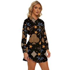 Womens Long Sleeve Shirt Dress 