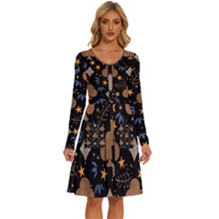 Long Sleeve Dress With Pocket 
