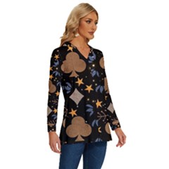 Long Sleeve Drawstring Hooded Top 