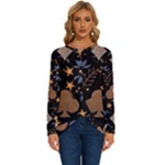 Seamless Pattern Repeat Repetition Long Sleeve Crew Neck Pullover Top