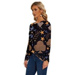 Long Sleeve Crew Neck Pullover Top 