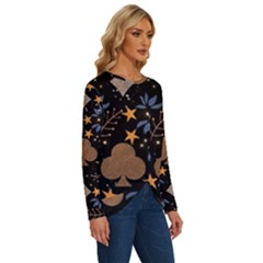 Long Sleeve Crew Neck Pullover Top 