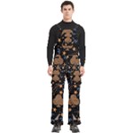 Seamless Pattern Repeat Repetition Men s Side Zip Front Pouch Ski And Snowboard Bib Pants	