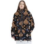 Seamless Pattern Repeat Repetition Women s Multi Pockets Zip Ski and Snowboard Waterproof Breathable Jacket