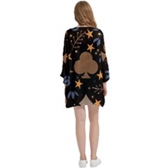Open Front 3/4 Sleeve Batwing Chiffon Cardigan Kimono 