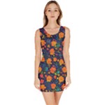 Mid Century Retro Floral 1970s 1960s Pattern 61 Bodycon Dress