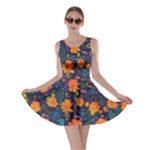 Mid Century Retro Floral 1970s 1960s Pattern 61 Skater Dress