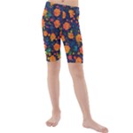 Mid Century Retro Floral 1970s 1960s Pattern 61 Kids  Mid Length Swim Shorts
