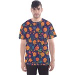 Mid Century Retro Floral 1970s 1960s Pattern 61 Men s Sport Mesh T-Shirt