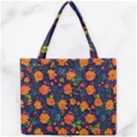 Mid Century Retro Floral 1970s 1960s Pattern 61 Mini Tote Bag