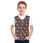 Mid Century Retro Floral 1970s 1960s Pattern 61 Kids  Basketball Tank Top