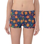 Mid Century Retro Floral 1970s 1960s Pattern 61 Boyleg Bikini Bottoms