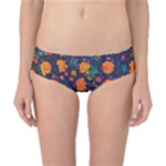 Mid Century Retro Floral 1970s 1960s Pattern 61 Classic Bikini Bottoms