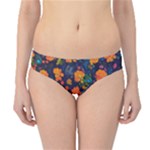 Mid Century Retro Floral 1970s 1960s Pattern 61 Hipster Bikini Bottoms