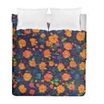 Mid Century Retro Floral 1970s 1960s Pattern 61 Duvet Cover Double Side (Full/ Double Size)