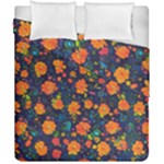 Mid Century Retro Floral 1970s 1960s Pattern 61 Duvet Cover Double Side (California King Size)