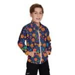 Mid Century Retro Floral 1970s 1960s Pattern 61 Kids  Windbreaker