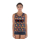 Mid Century Retro Floral 1970s 1960s Pattern 61 Sport Tank Top 