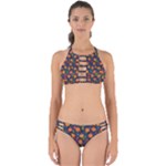 Mid Century Retro Floral 1970s 1960s Pattern 61 Perfectly Cut Out Bikini Set