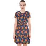 Mid Century Retro Floral 1970s 1960s Pattern 61 Adorable in Chiffon Dress