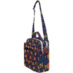 Mid Century Retro Floral 1970s 1960s Pattern 61 Crossbody Day Bag