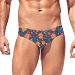 Mid Century Retro Floral 1970s 1960s Pattern 61 Men s Swim Brief