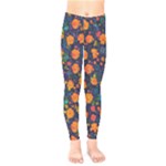 Mid Century Retro Floral 1970s 1960s Pattern 61 Kids  Leggings