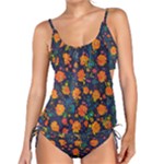 Mid Century Retro Floral 1970s 1960s Pattern 61 Tankini Set