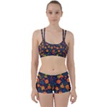 Mid Century Retro Floral 1970s 1960s Pattern 61 Perfect Fit Gym Set