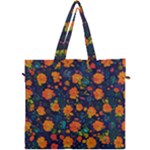 Mid Century Retro Floral 1970s 1960s Pattern 61 Canvas Travel Bag