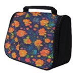 Mid Century Retro Floral 1970s 1960s Pattern 61 Full Print Travel Pouch (Small)