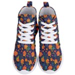Mid Century Retro Floral 1970s 1960s Pattern 61 Women s Lightweight High Top Sneakers
