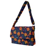 Mid Century Retro Floral 1970s 1960s Pattern 61 Full Print Messenger Bag (S)