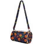 Mid Century Retro Floral 1970s 1960s Pattern 61 Mini Cylinder Bag