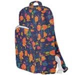 Mid Century Retro Floral 1970s 1960s Pattern 61 Double Compartment Backpack