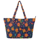 Mid Century Retro Floral 1970s 1960s Pattern 61 Full Print Shoulder Bag