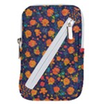 Mid Century Retro Floral 1970s 1960s Pattern 61 Belt Pouch Bag (Small)