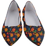 Mid Century Retro Floral 1970s 1960s Pattern 61 Women s Block Heels 