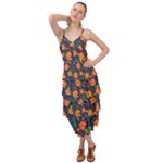 Mid Century Retro Floral 1970s 1960s Pattern 61 Layered Bottom Dress