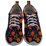 Mid Century Retro Floral 1970s 1960s Pattern 61 Mens Athletic Shoes