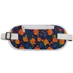 Mid Century Retro Floral 1970s 1960s Pattern 61 Rounded Waist Pouch