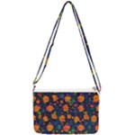 Mid Century Retro Floral 1970s 1960s Pattern 61 Double Gusset Crossbody Bag