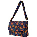 Mid Century Retro Floral 1970s 1960s Pattern 61 Full Print Messenger Bag (L)