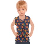 Mid Century Retro Floral 1970s 1960s Pattern 61 Kids  Sport Tank Top