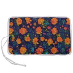 Mid Century Retro Floral 1970s 1960s Pattern 61 Pen Storage Case (S)