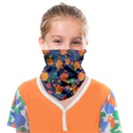 Mid Century Retro Floral 1970s 1960s Pattern 61 Face Covering Bandana (Kids)